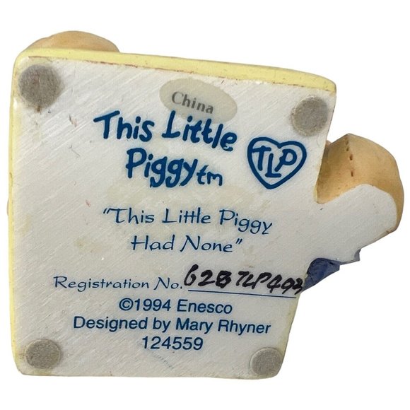 3 Enesco This Little Piggy Figurines Ducky Friend Had None Home Sw Eeet Lot TLP - Picture 8 of 13